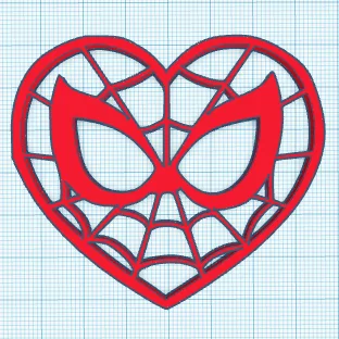 Mô hình trang trí Heart Spider - Biểu tượng Người Nhện phong cách