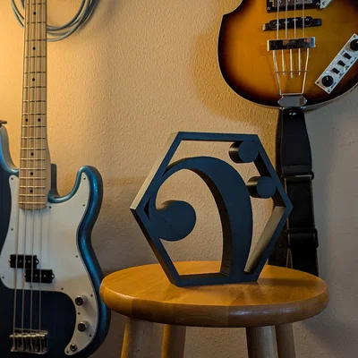 Tượng điêu khắc hiện đại lục giác Khóa Fa (Bass Clef)