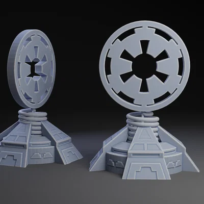 Mô hình 3D biểu tượng Đế chế Star Wars Battlefront trang trí cực chất