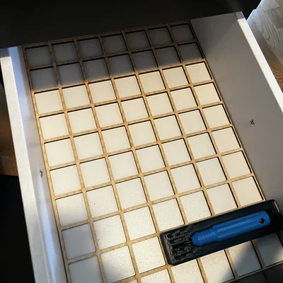 Miếng Inlay Gridfinity cho IKEA Alex