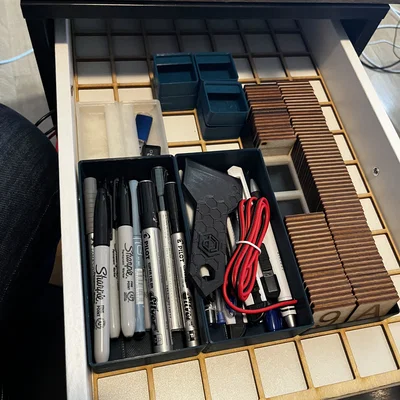 Miếng Inlay Gridfinity cho IKEA Alex