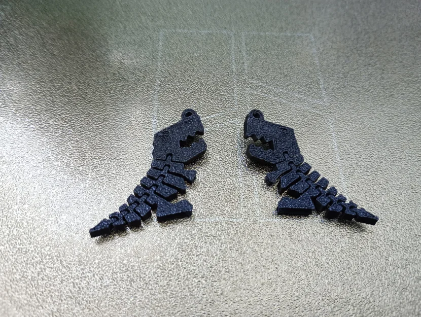 Bông tai khủng long Rexy linh hoạt - Phụ kiện in 3D độc đáo - Image 1
