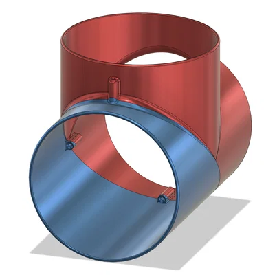 Khớp nối ống gió chữ T (Duct Tee) - 8 Inch