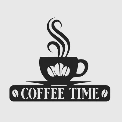 Mô hình trang trí tường Coffee Time 2D tinh tế cho căn bếp của bạn