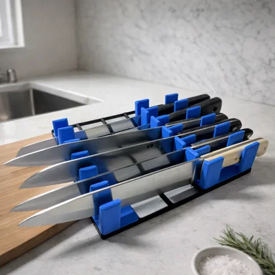 Kệ Dao Bếp Modular Gridfinity (Gridfinity Modular Kitchen Knife Rack)
