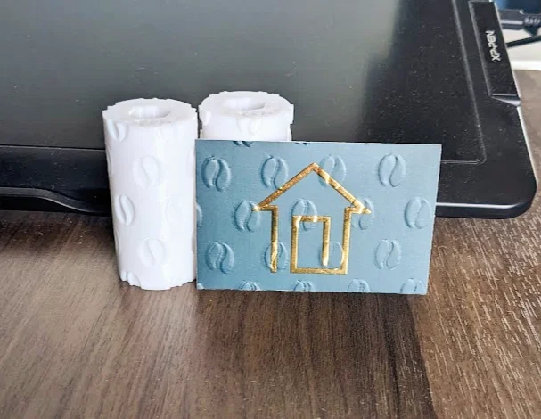 Con lăn in họa tiết hạt cà phê cho máy dập danh thiếp - Image 1