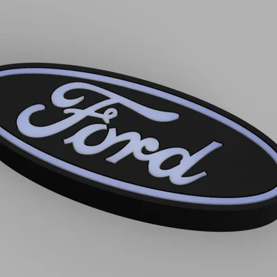 Móc khóa Ford (ford keychain) in 3D 2 mảnh lắp khớp