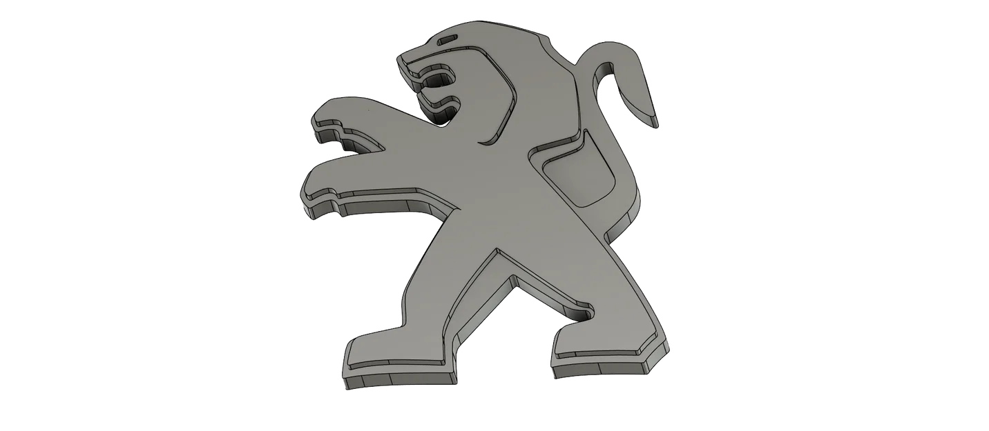 Mô hình logo Peugeot cổ điển in 3D tinh tế trang trí đẹp mắt - Image 1