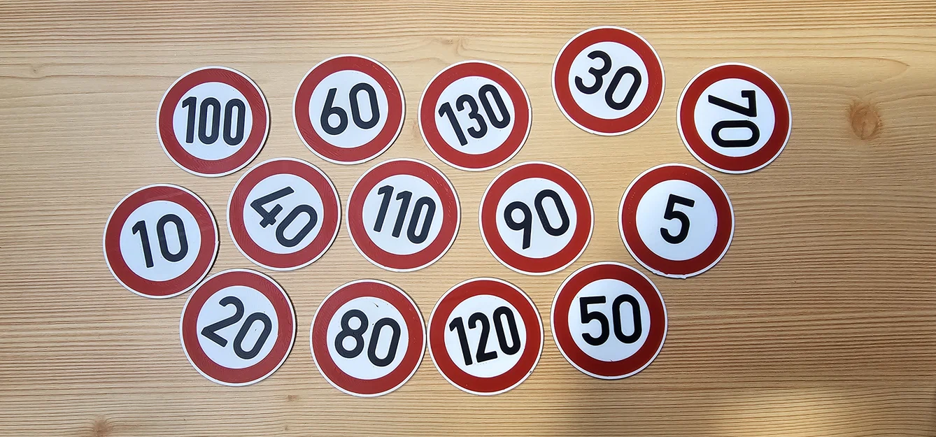 Biển báo Đức giới hạn tốc độ 274-5 đến 274-130 (Speed Limit) - Image 1