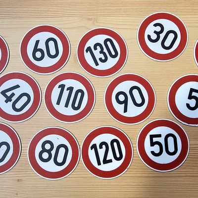 Biển báo Đức giới hạn tốc độ 274-5 đến 274-130 (Speed Limit)