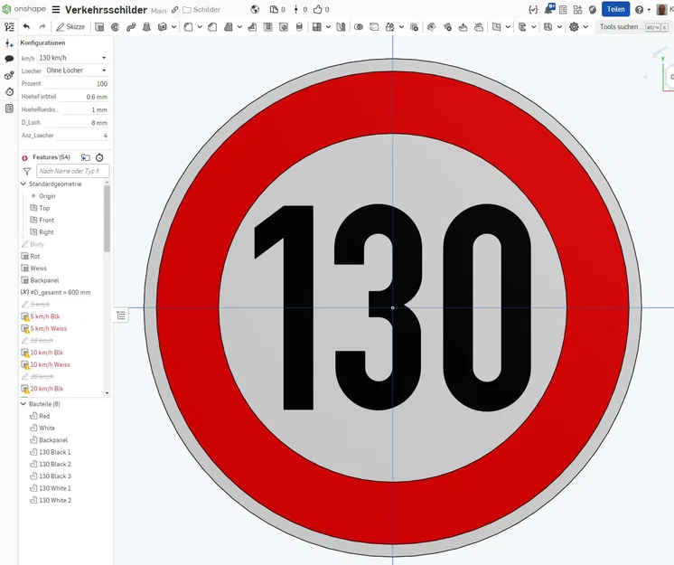 Biển báo Đức giới hạn tốc độ 274-5 đến 274-130 (Speed Limit) - Image 3