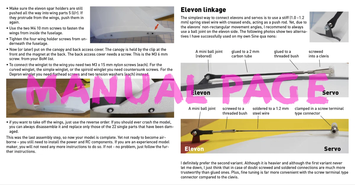 RC Flying Wing Sine qua non II – Cánh bay RC in 3D modular - Image 10
