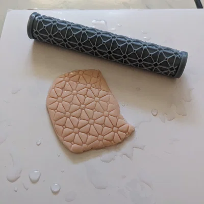 Cây cán tạo vân (Texture Rolling Pin) - Gạch khảm kim cương