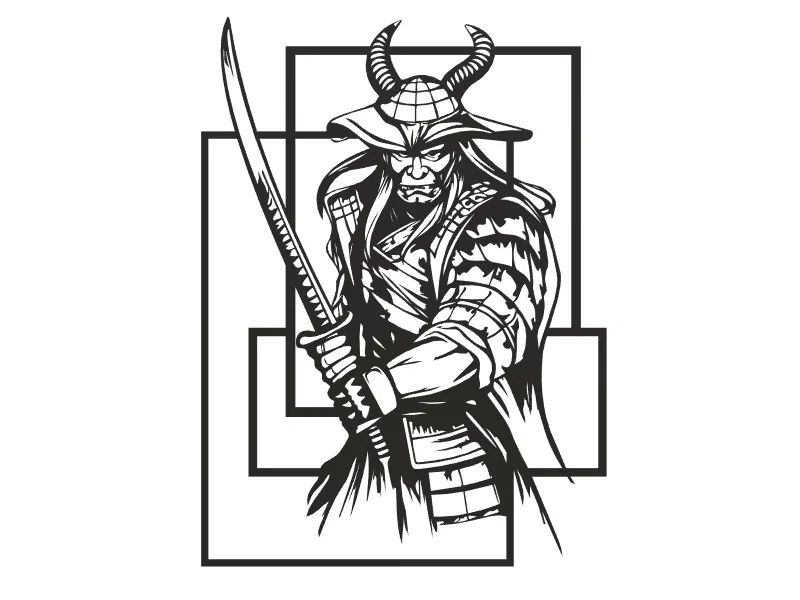 Mô hình trang trí treo tường Evil Samurai độc đáo cho không gian sống - Image 2