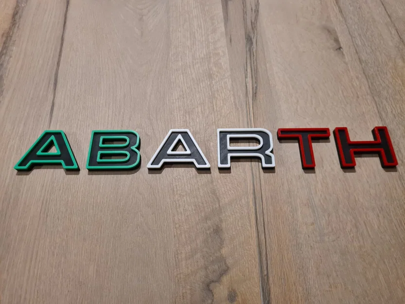 Chữ ABARTH gắn lưới tản nhiệt (ABARTH letters grille) - Image 1