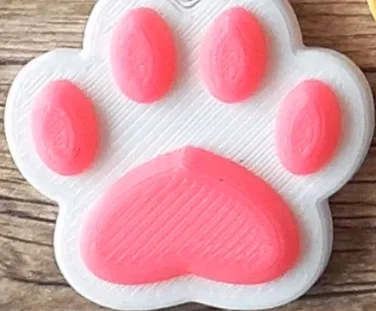 Móc khóa hình chân mèo đáng yêu - Phụ kiện in 3D độc đáo - Image 1