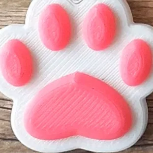 Móc khóa hình chân mèo đáng yêu - Phụ kiện in 3D độc đáo