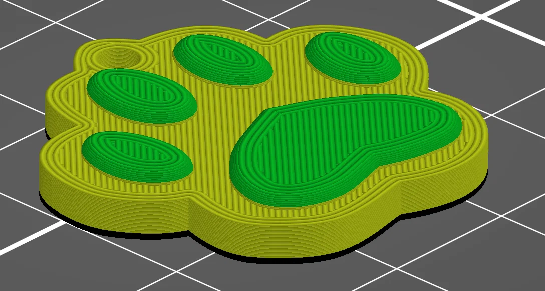 Móc khóa hình chân mèo đáng yêu - Phụ kiện in 3D độc đáo - Image 2