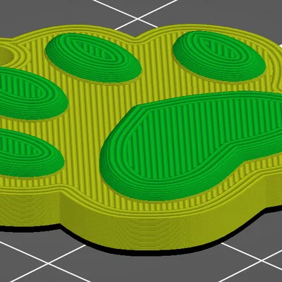 Móc khóa hình chân mèo đáng yêu - Phụ kiện in 3D độc đáo