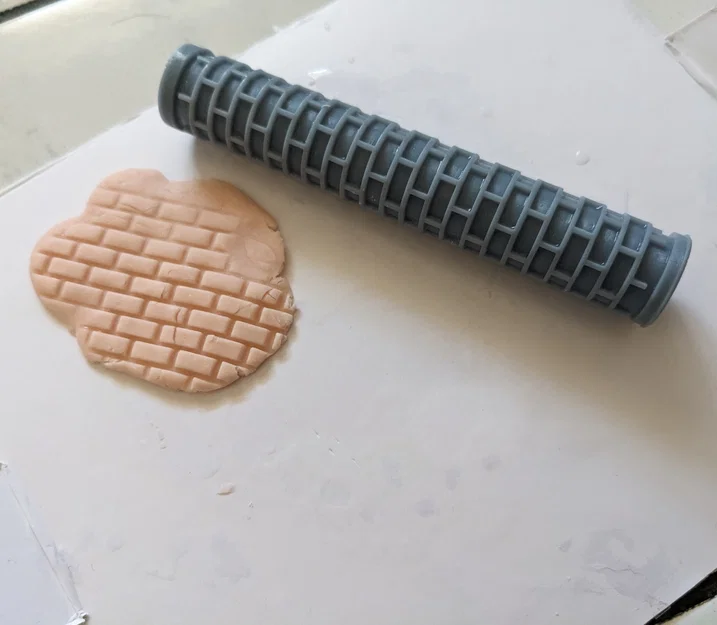 Cây Cán Tạo Vân - Hoạ Tiết Gạch Đều (Texture Rolling Pin - Uniform Brick Pattern) - Image 1