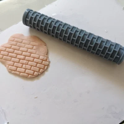 Cây Cán Tạo Vân - Hoạ Tiết Gạch Đều (Texture Rolling Pin - Uniform Brick Pattern)