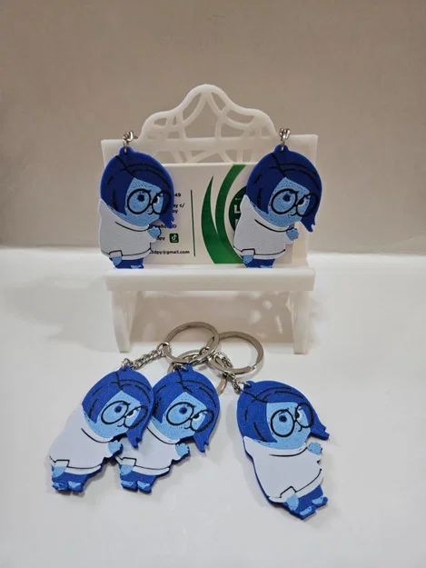 Móc khóa 3D Sadness trong Inside Out đáng yêu - Image 1