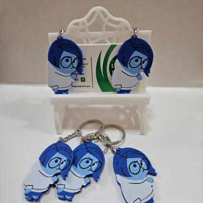 Móc khóa 3D Sadness trong Inside Out đáng yêu