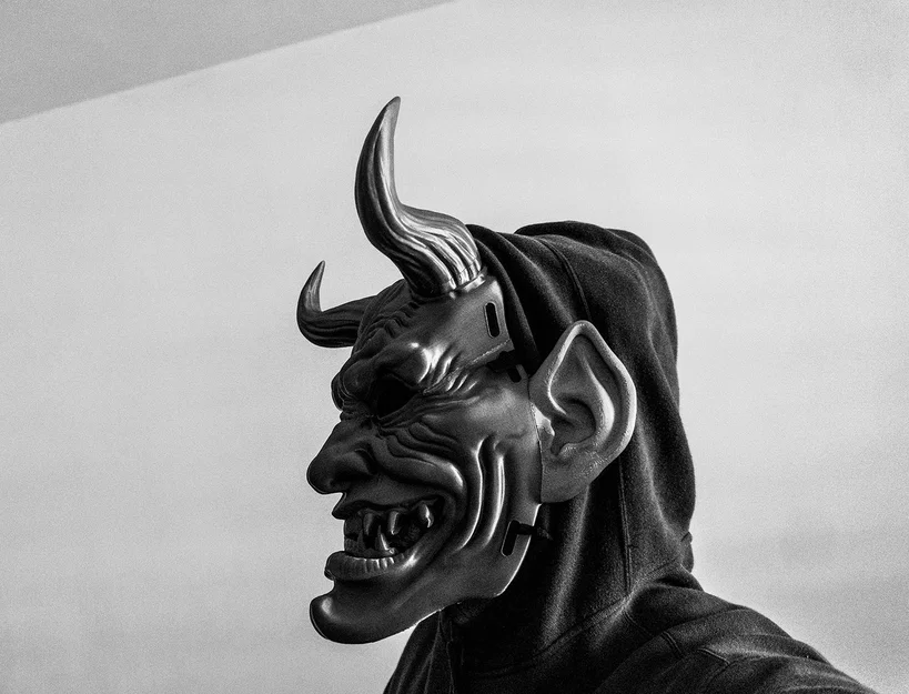 Mặt nạ Oni che kín mặt (Oni Full Face Mask) - Image 2