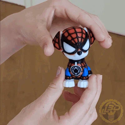 Mô hình 3D Spiderpup - Chú cún siêu anh hùng dễ thương