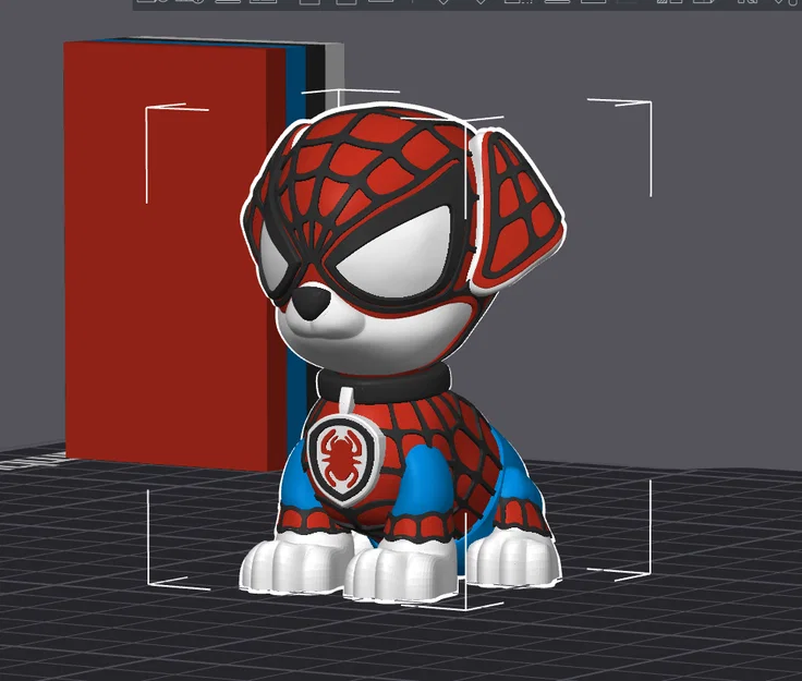 Mô hình 3D Spiderpup - Chú cún siêu anh hùng dễ thương - Image 3