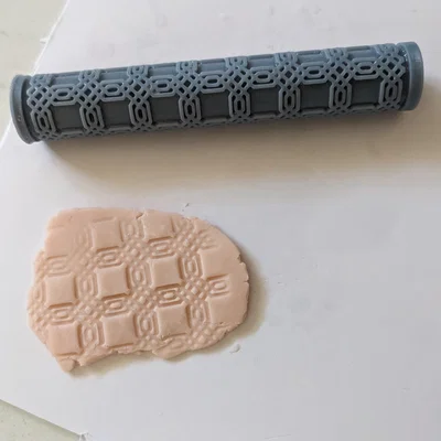 Cây lăn tạo vân (Texture Rolling Pin) - Gạch Đan Xen Kép