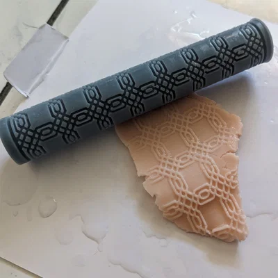 Cây lăn tạo vân (Texture Rolling Pin) - Viền đôi đan xen
