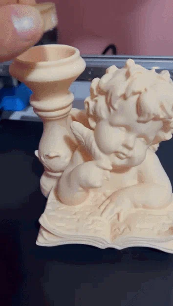 Mô hình 3D khay đựng nến Thiên thần (Angel Candle Holder) tinh tế - Image 1