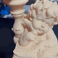 Mô hình 3D khay đựng nến Thiên thần (Angel Candle Holder) tinh tế - Thumbnail 1