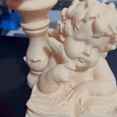 Mô hình 3D khay đựng nến Thiên thần (Angel Candle Holder) tinh tế