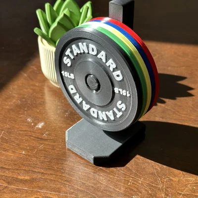 Bộ lót ly tạ Weightlifting Bumper Playes + kệ để (Coaster + Rack Set)