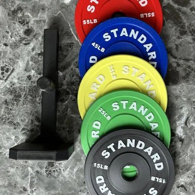 Bộ lót ly tạ Weightlifting Bumper Playes + kệ để (Coaster + Rack Set)