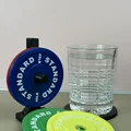 Bộ lót ly tạ Weightlifting Bumper Playes + kệ để (Coaster + Rack Set) - Thumbnail 5