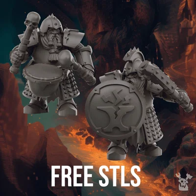 FREE STL: Grimworld: Battle for Underholme (Voidland Dwarves) – STL miễn phí