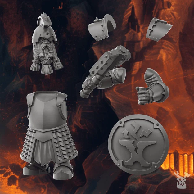 FREE STL: Grimworld: Battle for Underholme (Voidland Dwarves) – STL miễn phí - Image 6