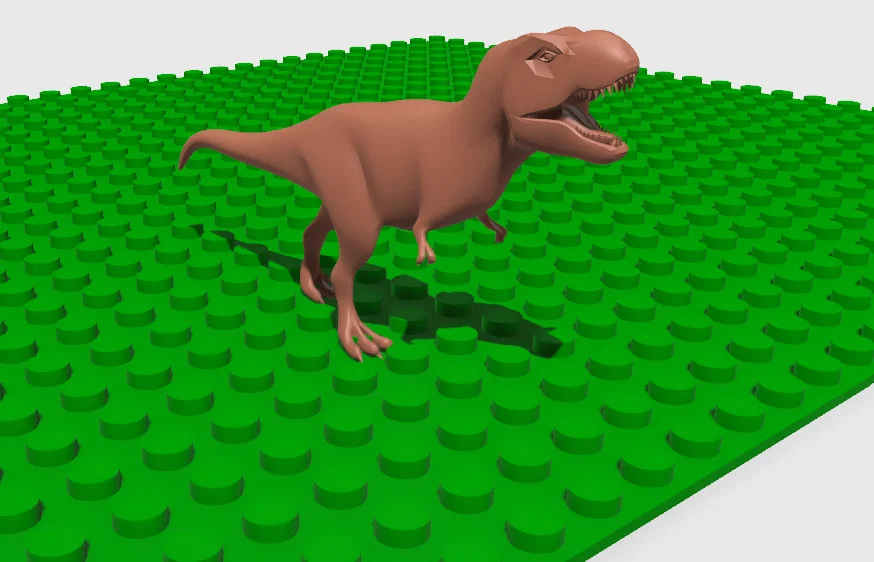Mô hình khủng long T-Rex tương thích với LEGO in 3D - Image 1