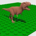 Mô hình khủng long T-Rex tương thích với LEGO in 3D - Thumbnail 1