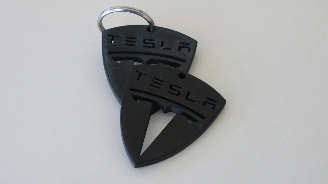 Móc khóa Tesla (Tesla keychain) in 3D - Image 1