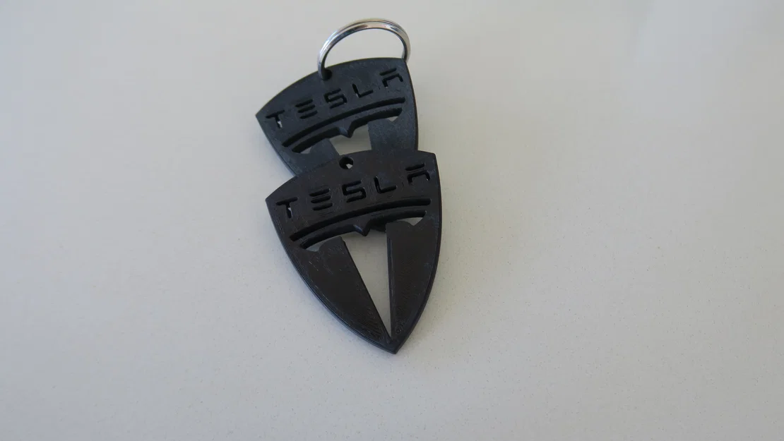 Móc khóa Tesla (Tesla keychain) in 3D - Image 2