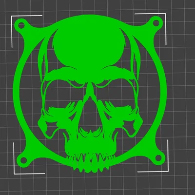 Lưới tản nhiệt quạt 120mm hình đầu lâu cực chất cho PC