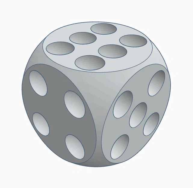 Mô hình xúc xắc 3D đơn giản, dễ in tại nhà - Image 1