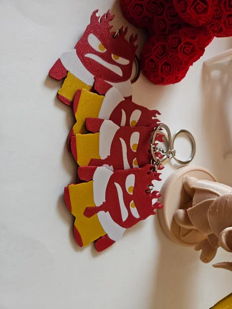 Móc khóa Anger Inside Out in 3D - Thiết kế độc đáo cho fan hoạt hình - Image 2