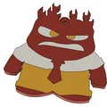 Móc khóa Anger Inside Out in 3D - Thiết kế độc đáo cho fan hoạt hình - Thumbnail 3
