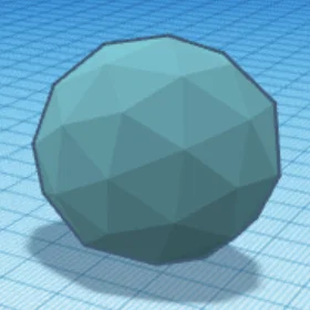 Khối cầu Low Poly (Low Poly Sphere) - Mô hình in 3D cực chất