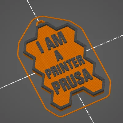 Mẫu huy hiệu đeo cổ I'm a PRUSA Printer cho tín đồ in 3D